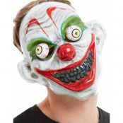 Clown Mask i Tunn Plast med Rörliga Ögon