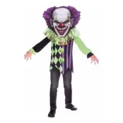 Clown med Stort Huvud Barn Maskeraddräkt - Small