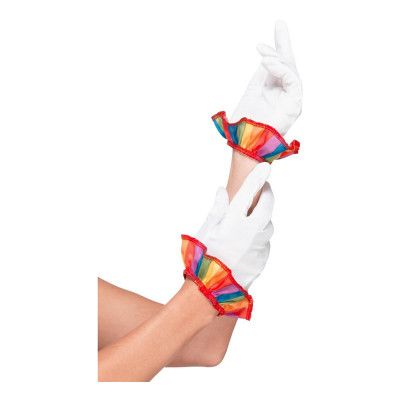 Clownhandskar Vita Korta - One size