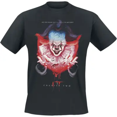 DET T-shirt - Blood Balloon - Clown - S XXL - för Herr - svart