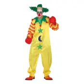 Gul Clown Maskeraddräkt - Large