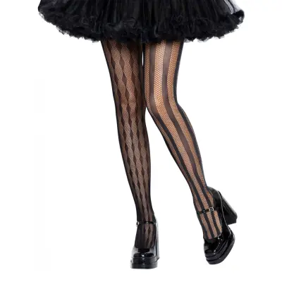 Harlequin Svarta Nätstrumpbyxor - One size