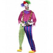 Killer Clown - Färgrik Kostym till Man