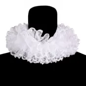 Krage i Spets Vit Deluxe - One size