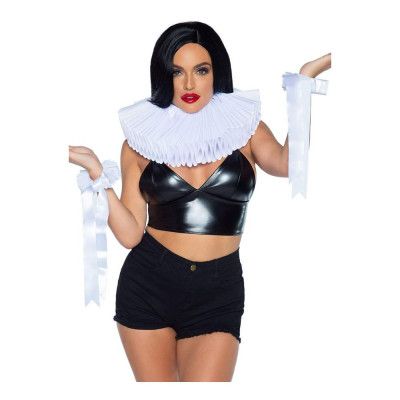 Krage med Handledsband Deluxe - Vit