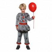 Läskig Clown Barn Maskeraddräkt - X-Small