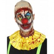Läskig Clown Kit med Skallig Hjässa och Krage