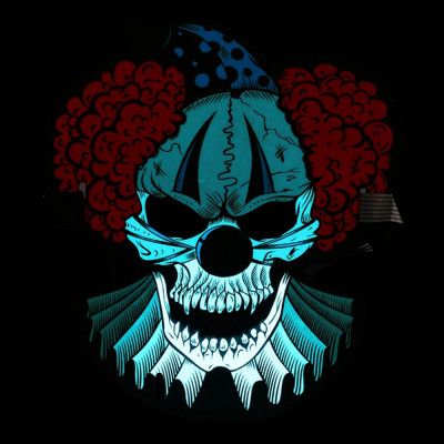 LED Mask Clown Döskalle