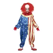 Patriotisk Clown Barn Maskeraddräkt - Small