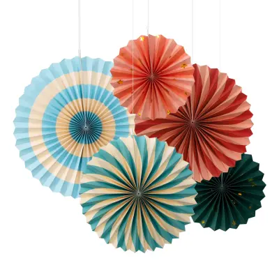 Pappersfjädrar Cirkus - 5-pack