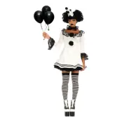 Pierrot Clown Dam Maskeraddräkt - Medium/Large