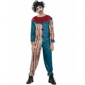 Randig Vintage Clown Jumpsuit för Män - Onesize
