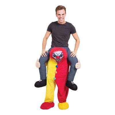 Ridande Läskig Clown Maskeraddräkt