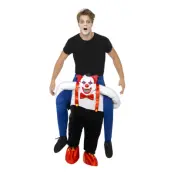 Ridande Skräckclown Maskeraddräkt - One size