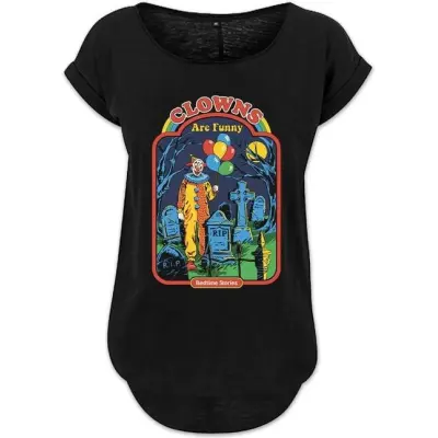 Steven Rhodes - Fun T-shirt - Clowns Are Funny - S XXL - för Dam - svart