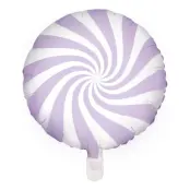 Vit/Ljuslila Folieballong Candy