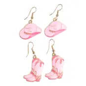 Örhängen Cowboy Rosa Set - 2-pack