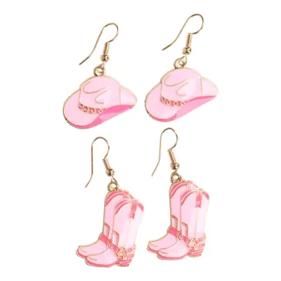 Örhängen Cowboy Rosa Set - 2-pack