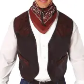 Brun Cowboyväst - One size