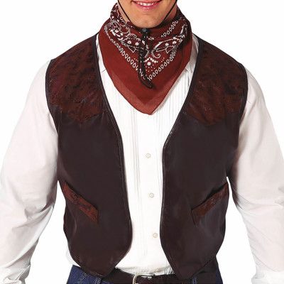 Brun Cowboyväst - One size