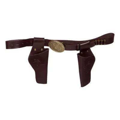 Brunt Dubbelhölster med Patroner - One size