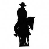 Cowboy på Häst Siluett Kartongfigur