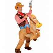 Cowboy På Häst - Uppblåsbar Kostym