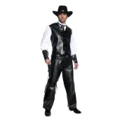 Cowboy Svart Maskeraddräkt - One size