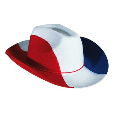 Cowboyhatt Blå/Röd/Vit - One size