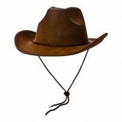 Cowboyhatt Brun med Snöre - One size