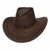 Cowboyhatt Brun med Stygn - One size