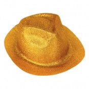 Cowboyhatt Glitter Guld - One size