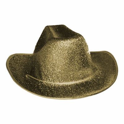 Cowboyhatt Guld Glitter - One size
