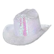 Cowboyhatt Iridescent med Paljetter - One size