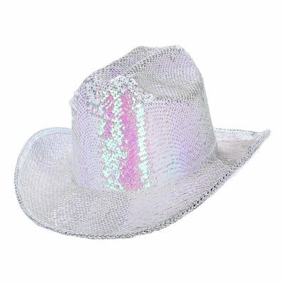 Cowboyhatt Iridescent med Paljetter - One size