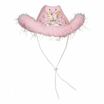 Cowboyhatt med Fluff - One size