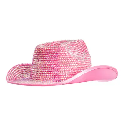 Cowboyhatt med Stenar Rosa - One size