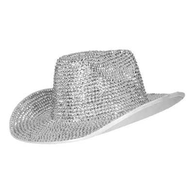Cowboyhatt med Strass - One size