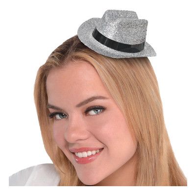 Cowboyhatt Mini Silver Glitter - One size
