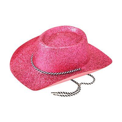 Cowboyhatt Lila med Glitter - One size