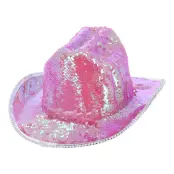 Cowboyhatt Rosa med Paljetter