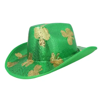 Cowboyhatt St Patricks Day Paljetter - One size
