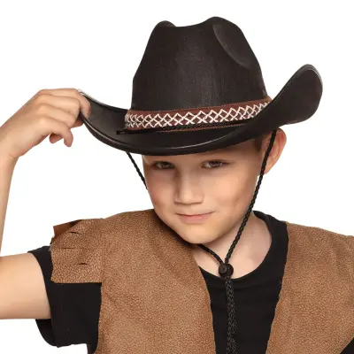 Cowboyhatt Svart för Barn - One size