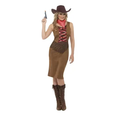 Cowgirl Brun Maskeraddräkt