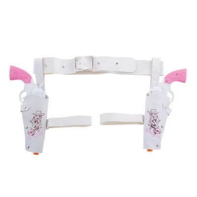 Cowgirl Hölster med Pistoler Vit/Rosa