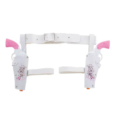 Cowgirl Hölster med Pistoler Vit/Rosa