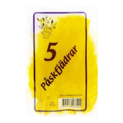 Fjädrar Gula - 5-pack