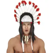Indianhövding Fjäderutsmyckning
