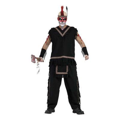 Indiankrigare Svart Maskeraddräkt - One size