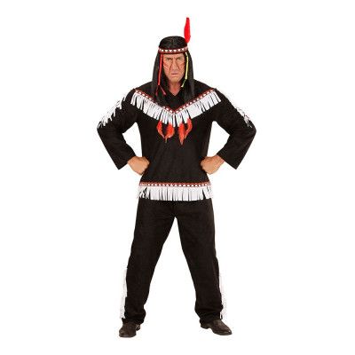 Indianman Svart Maskeraddräkt - X-Large